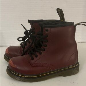 Dr. Martens Burgundy Leather Boots Kids size 8